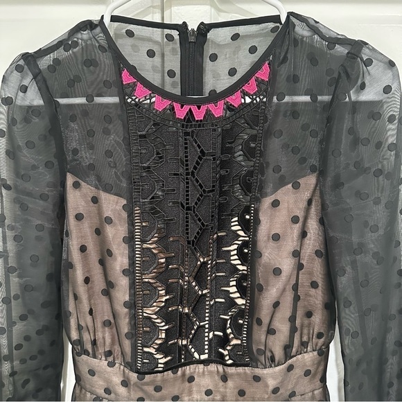 TEMPERLEY LONDON Prix Black Lace Mini Dress in black size 4 - Picture 6 of 11